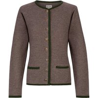 Trachtenstrickjacke Caro (trüffel-moosgrün