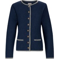 Trachtenstrickjacke Caro (nachtblau-grau