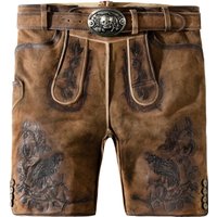 Trachtenlederhose Götterrabe (tabak gespeckt