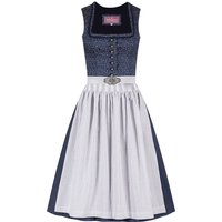 Midi Dirndl 65 cm dunkelblau weiß Mathilda 010041 ~ 38