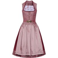Midi Dirndl 65 cm altrosa gemustert Mila 010042 ~ 36