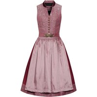 Midi Dirndl 65 cm altrosa bordeaux gemustert Ella 010043 ~ 34