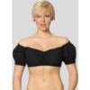 Dirndlbluse Georgette (schwarz