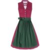 Mini Dirndl 60 cm rot grün gemustert Greta 010178 ~ 32