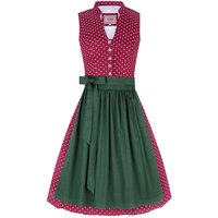 Mini Dirndl 60 cm rot grün gemustert Greta 010178 ~ 32
