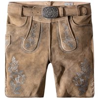 Trachtenlederhose Girgl (senf gespeckt-grau