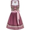Mini Dirndl 55 cm braun geblümt rosenholz Valerie 010216 ~ 32