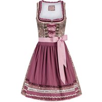 Mini Dirndl 55 cm braun geblümt rosenholz Valerie 010216 ~ 32