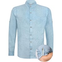 Trachtenhemd Sergio (rauchblau