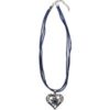 Collier mit Herzanhänger 000156 ~ dunkelblau