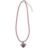 Collier mit Herzanhänger 000156 ~ dunkelrot