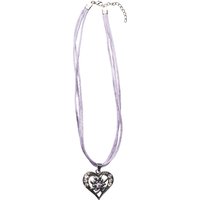 Collier mit Herzanhänger 000156 ~ flieder