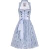 Midi Dirndl 65 cm hellblau mit Perlenborte Eloisa 010713 ~ 34