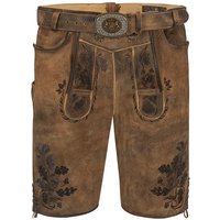 Lederhose kurz mit Gürtel braun Wörthsee 010762 ~ 46