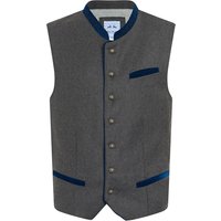 Kinder Trachtenweste grau dunkelblau Loden Basti 010771 ~ 104