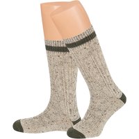 Trachtensocken kurz hellbraun meliert oliv 011206 ~ 38-39