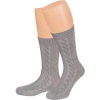 Trachtensocken kurz hellgrau 011214 ~ 36-38