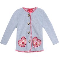 Kinder Trachtenjacke hellgrau rot 011405 ~ 116