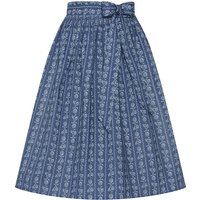 Dirndlschürze midi 70 cm blaugrau gemustert Elisa 013969 ~ L