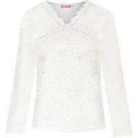 Trachtenshirt langarm Spitze creme Stretch Sophia 013971 ~ 32