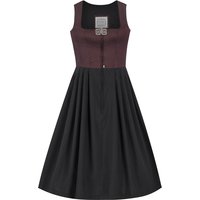 Midi Dirndl 70 cm Gastro dunkelrot schwarz Stretch Emma 014194 ~ 34