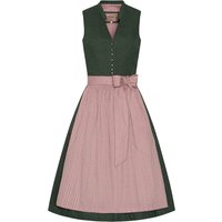 Midi Dirndl 65 cm grün altrosa Valentina 014425 ~ 30