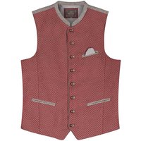 Trachtenweste rot grau gemustert Marco 014977 ~ 46
