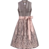 Midi Dirndl 65 cm grau altrosa Kim 014992 ~ 32