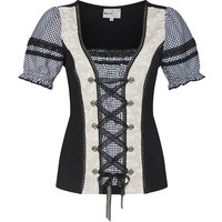 Trachtenmieder schwarz kariert Landhaus Efia 011535 ~ 48