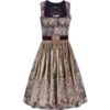 Midi Dirndl 65 cm schwarz beere geblümt Mariella 011656 ~ 36