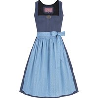 Midi Dirndl 65 cm dunkelblau hellblau Amalia 015429 ~ 36