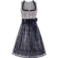 Midi Dirndl 70 cm grau metallic blau Joline 015942 ~ 34