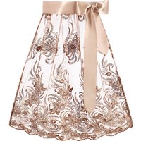 Dirndlschürze Spitze midi 65 cm braun 016564 ~ M