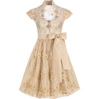 Hochzeitsdirndl mini 60 cm creme gold Marie 016575 ~ 32