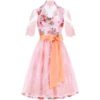 Midi Dirndl 65 cm rosa apricot Elfenparadies 012135 ~ 32