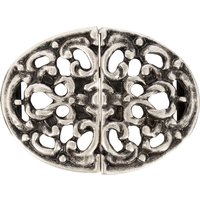 Schürzenschließe oval altsilber ~ altsilber