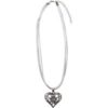 Collier mit Herzanhänger 000156 ~ grau