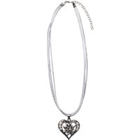 Collier mit Herzanhänger 000156 ~ grau