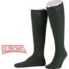 Trachten Kniestrümpfe mit Zopfmuster (Merino) ~ 40-41 ~ dunkelgrün