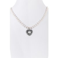 Perlencollier mit Herzanhänger
