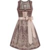 Mini Dirndl 60 cm aubergine taupe Aline 012914 ~ 34