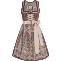 Mini Dirndl 60 cm aubergine taupe Aline 012914 ~ 34