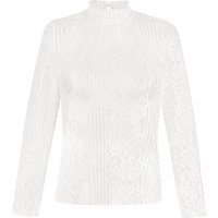 Trachtenshirt langarm Spitze weiß Stretch Clara 013797 ~ 34