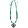 Collier mit Herzanhänger 000156 ~ grün