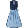 Mini Dirndl 60 cm dunkelblau hellblau Valentina 014423 ~ 32