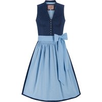 Mini Dirndl 60 cm dunkelblau hellblau Valentina 014423 ~ 32