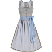 Midi Dirndl 65 cm blaugrau silber Caroline 014678 ~ 36