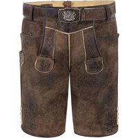Lederhose kurz mit Gürtel braun grün Saalbach 014840 ~ 44