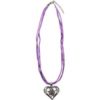 Collier mit Herzanhänger 000156 ~ lila