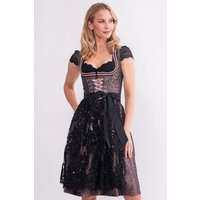 Midi Dirndl 65 cm altrosa schwarz Sina 014978 ~ 32